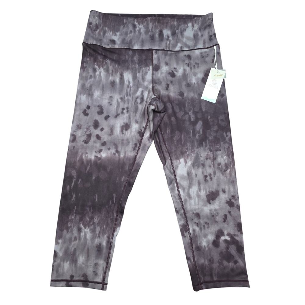 NWT Balance Collection Wild Plum Ombre Animal Print Purple Leggings Size XL